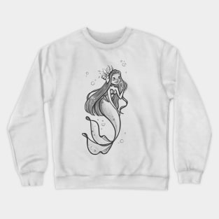 Mermaid Sketch Crewneck Sweatshirt